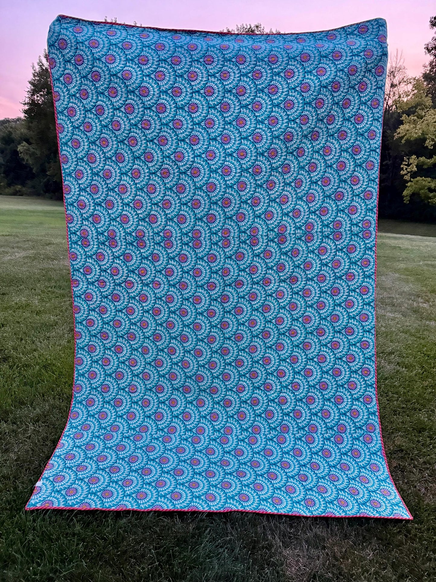 Checkered Bright Quilt 65” x 103.5”