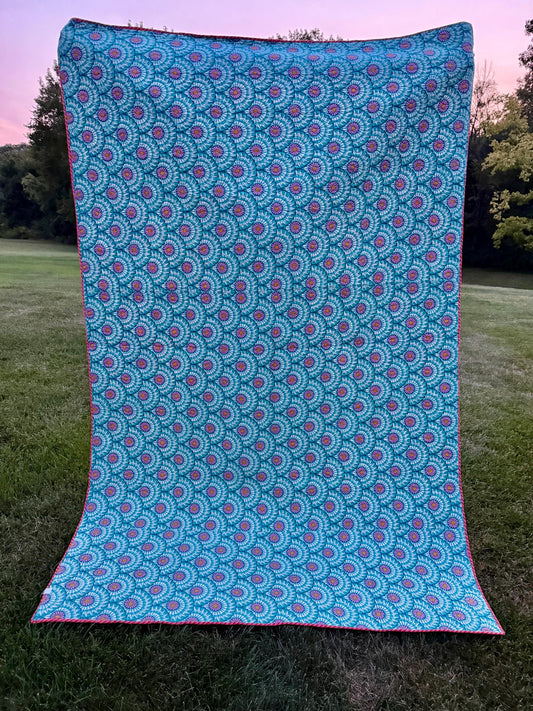 Checkered Bright Quilt 65” x 103.5”