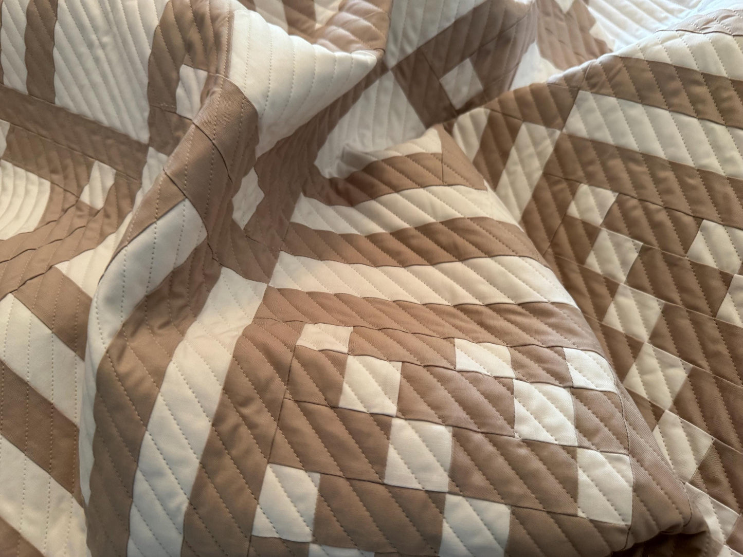 Handmade Deco quilt (Lo & Behold Stitchery pattern)  48” x 52”