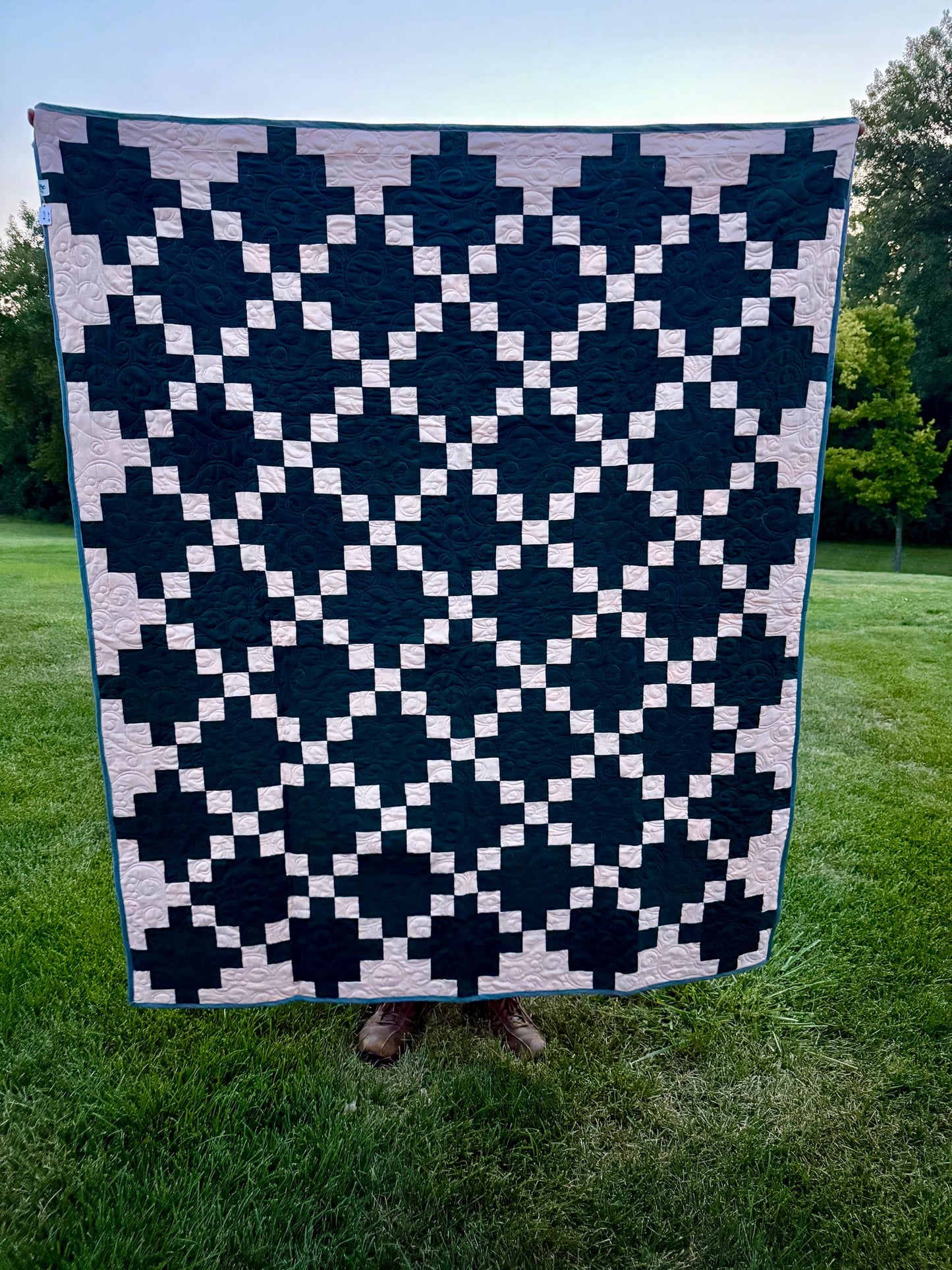 Handmade Celtic Crossing 2.0 quilt (Lo & Behold Stitchery pattern)  58” x 70”
