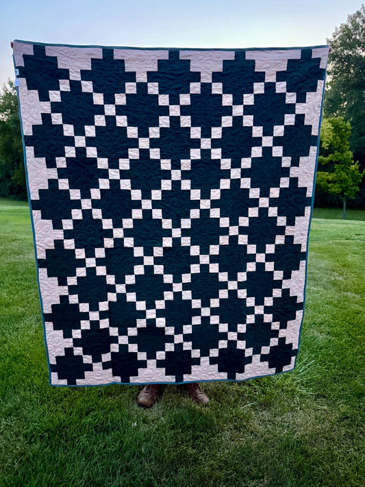 Handmade Celtic Crossing 2.0 quilt (Lo & Behold Stitchery pattern)  58” x 70”