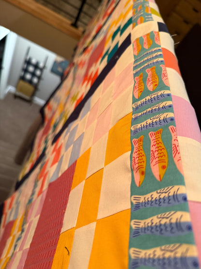 Checkered Bright Quilt 65” x 103.5”