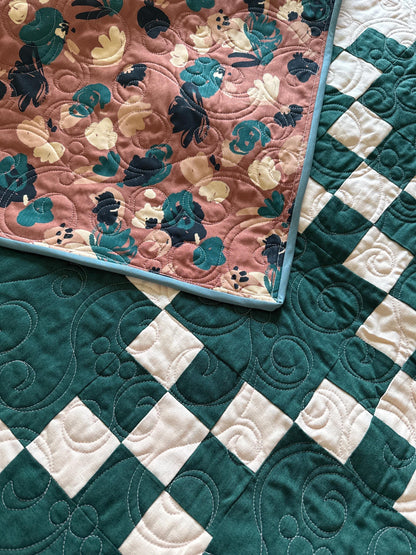Handmade Celtic Crossing 2.0 quilt (Lo & Behold Stitchery pattern)  58” x 70”