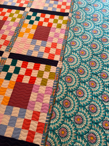 Checkered Bright Quilt 65” x 103.5”