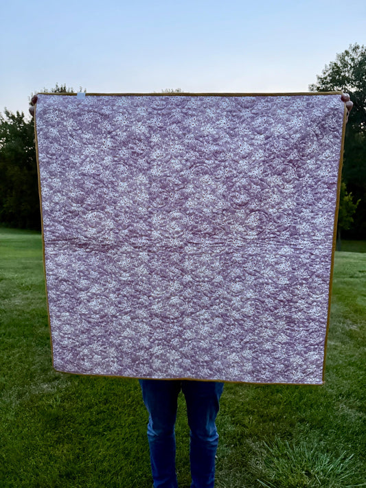 Handmade Checkered baby quilt - 38” x 38”