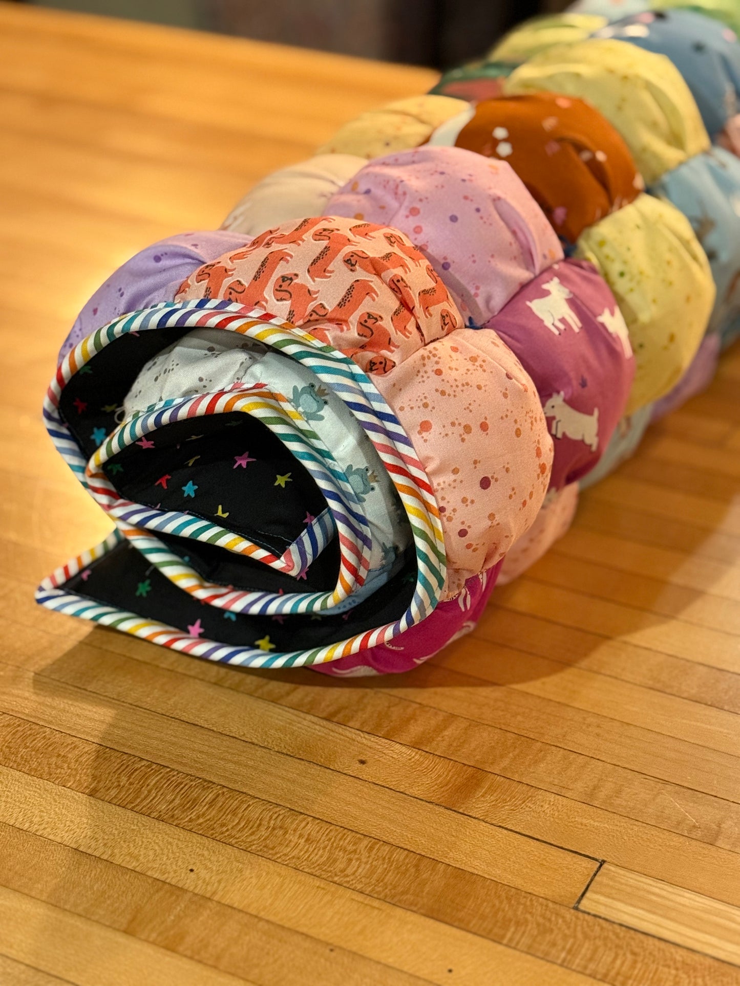 I Spy puff quilt/play mat 30”x36”