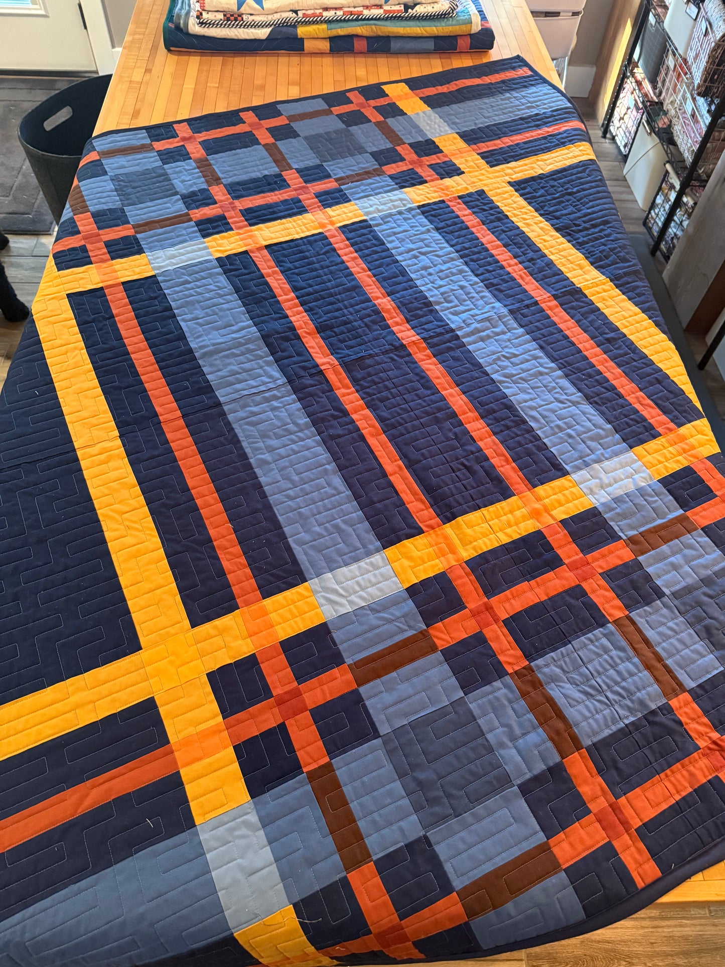 Upscale Plaid Quilt - 67.5” x 67.5”