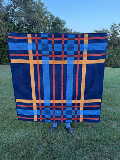 Upscale Plaid Quilt - 67.5” x 67.5”