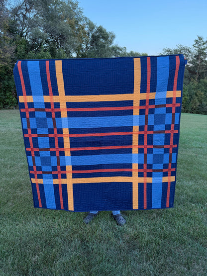 Upscale Plaid Quilt - 67.5” x 67.5”