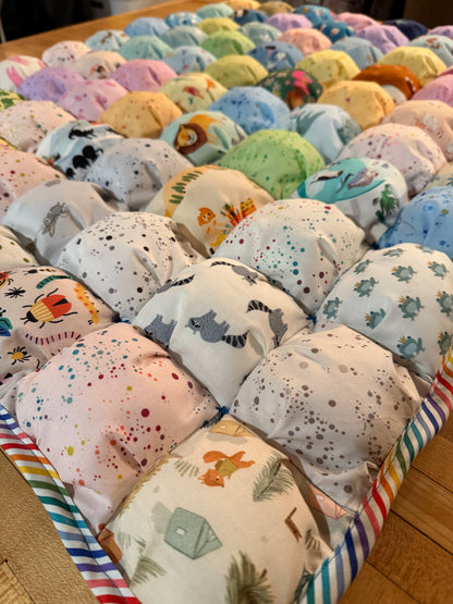 I Spy puff quilt/play mat 30”x36”