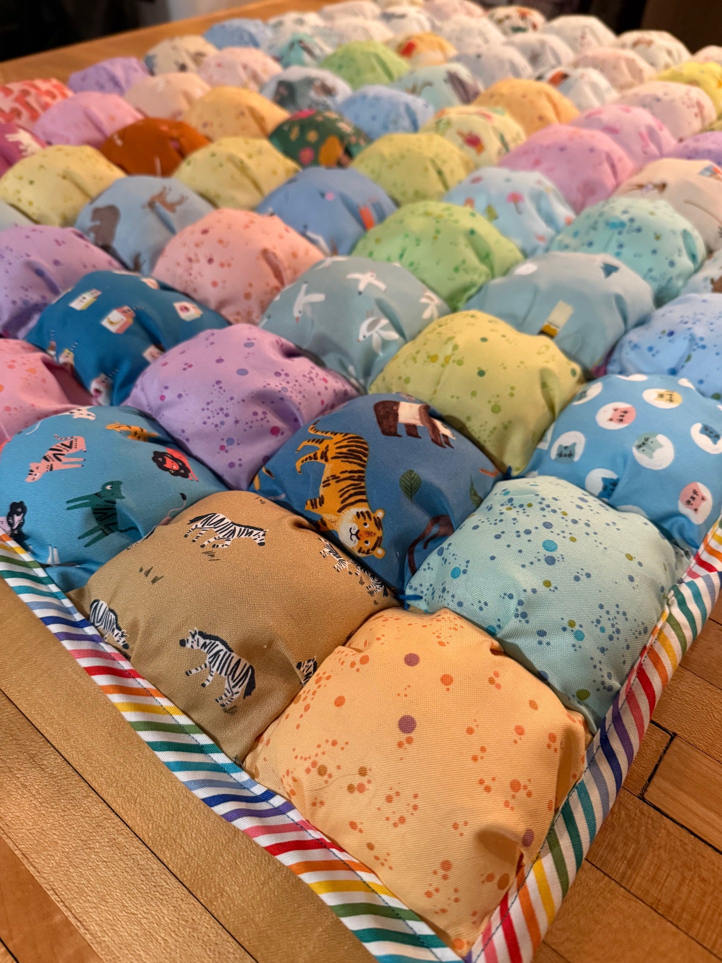 I Spy puff quilt/play mat 30”x36”