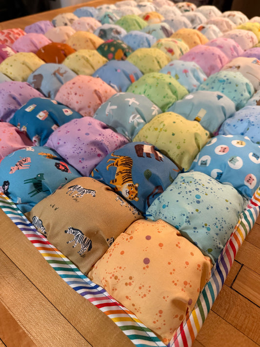 I Spy puff quilt/play mat 30”x36”