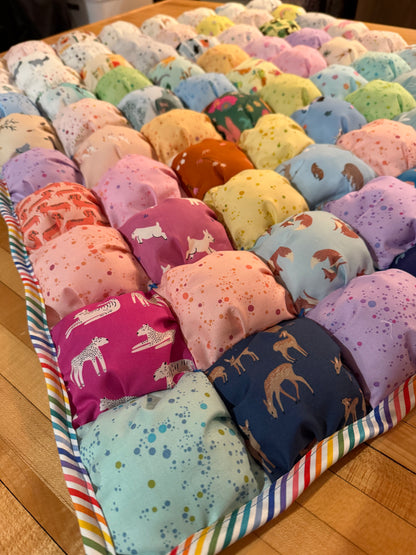 I Spy puff quilt/play mat 30”x36”