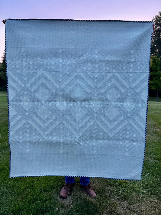 Handmade Deco quilt (Lo & Behold Stitchery pattern)  48” x 52”
